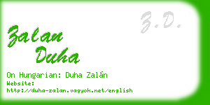 zalan duha business card